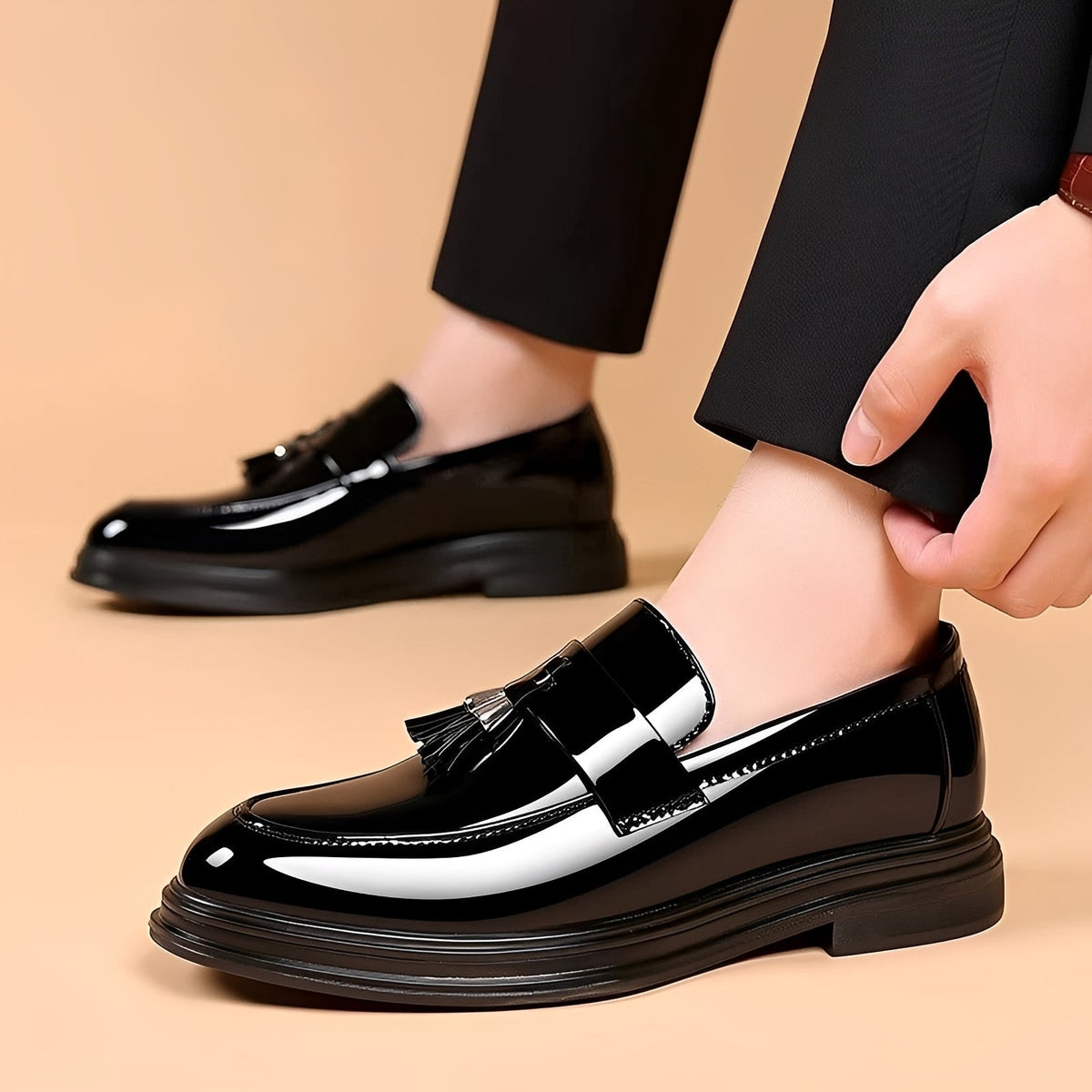 Jeevan - Zapatos de vestir con suelas de goma suave